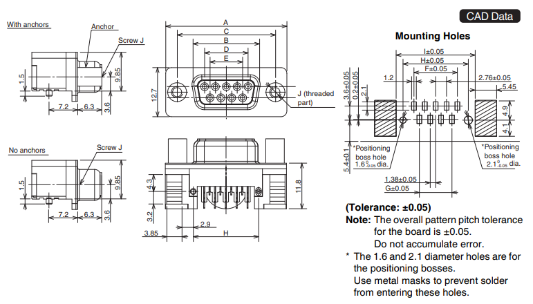 Omron Electronics XM3L-N D-sub连接器插座